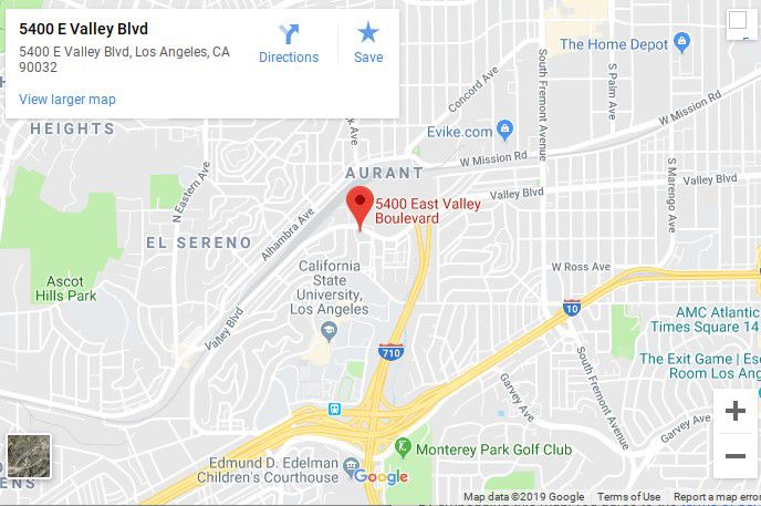 5400 block Valley Boulevard map El Sereno